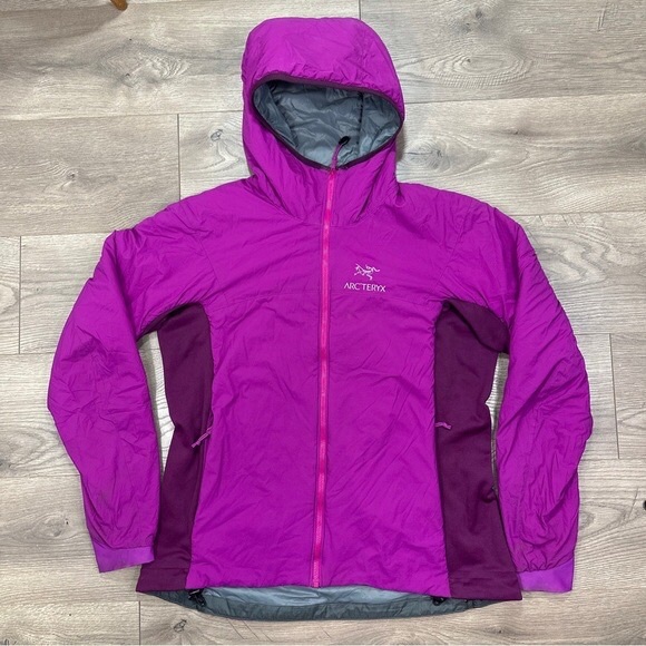 Arc'teryx Women’s Atom LT Insulated Hoody Purple Plum Full Zip Lightweight Large - Picture 2 of 11